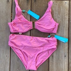 SOLD:  Melissa Odabash pink bikini NWT $120. medium Bel Air Top and Bottom